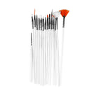 15 pcs Artist Painting Brushes Set Acrylic Oil Watercolour Painting Craft Art - Black