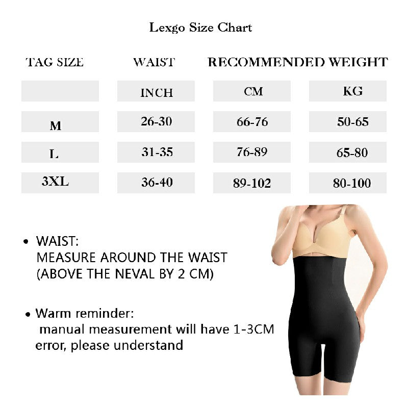 Women High Waist Fat Burner Body Slimming Shaper Tummy Control Shapewear Pants - M/L Black