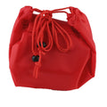 Drawstring Portable Travel Cosmetic Bag Makeup Toiletry - Red