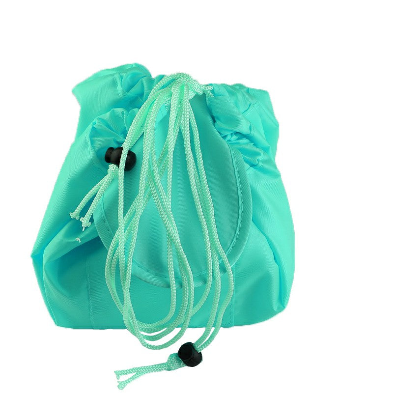 Drawstring Portable Travel Cosmetic Bag Makeup Toiletry - Green