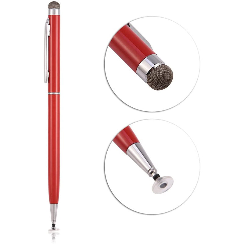 Universal Capacitive Touch Stylus Pen for iPad iPhone Tablet - Red