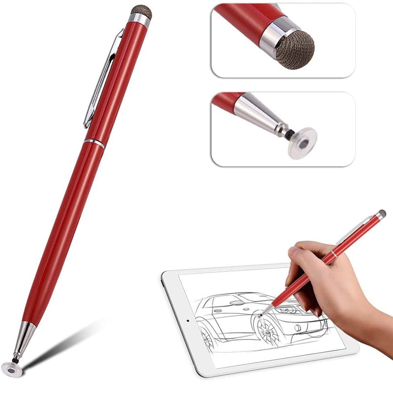 Universal Capacitive Touch Stylus Pen for iPad iPhone Tablet - Red