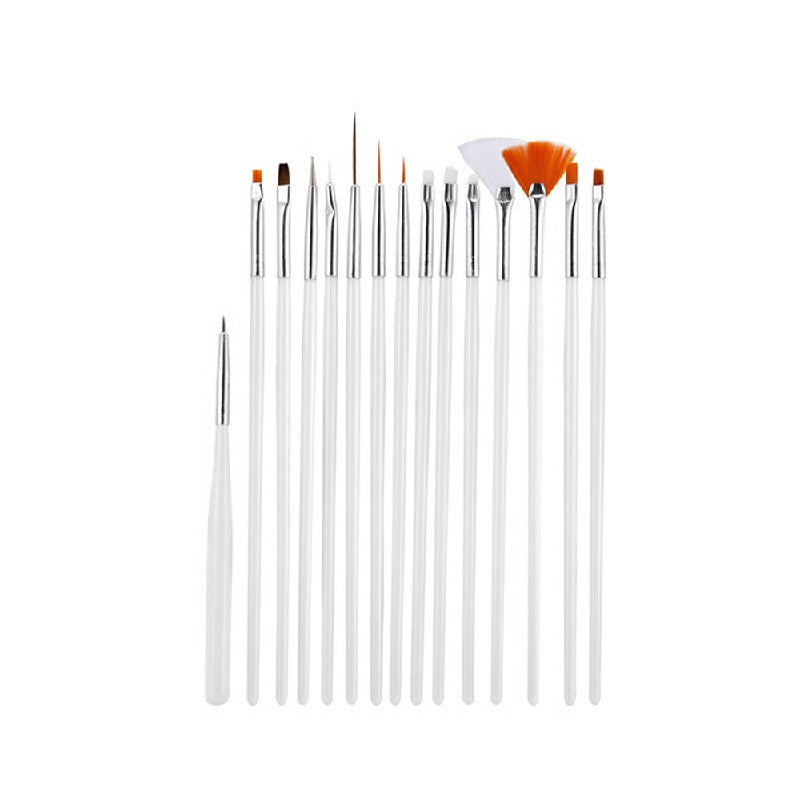 15 pcs Artist Painting Brushes Set Acrylic Oil Watercolour Painting Craft Art - Black