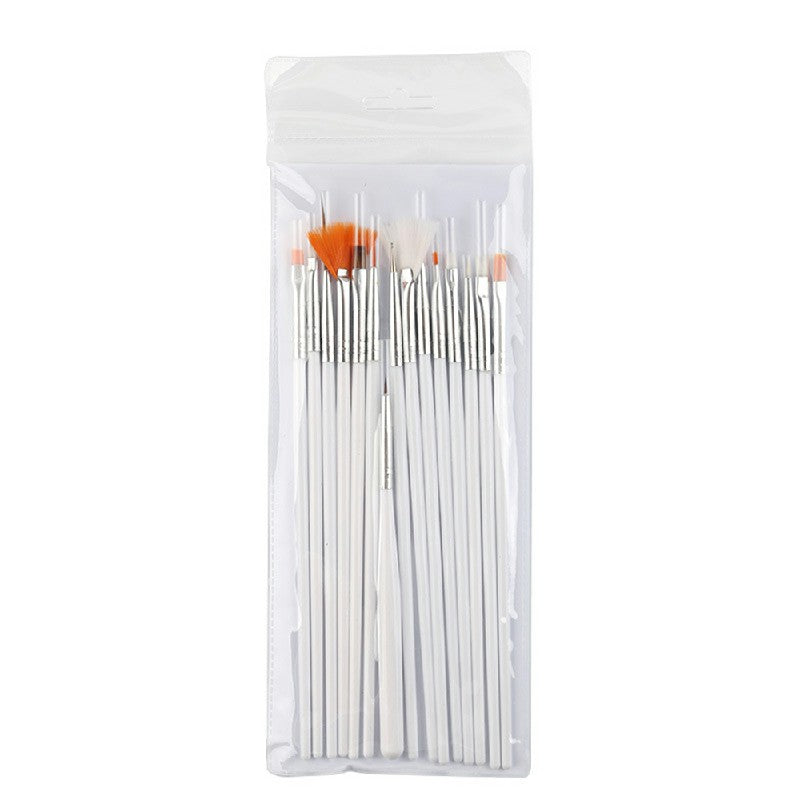 15 pcs Artist Painting Brushes Set Acrylic Oil Watercolour Painting Craft Art - White