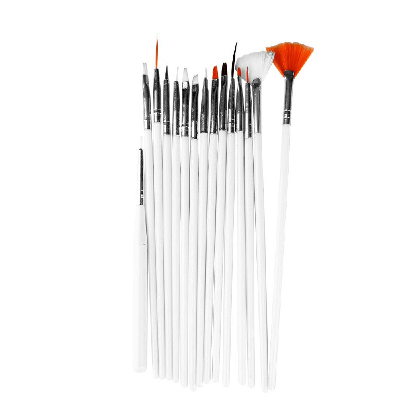 15 pcs Artist Painting Brushes Set Acrylic Oil Watercolour Painting Craft Art - White