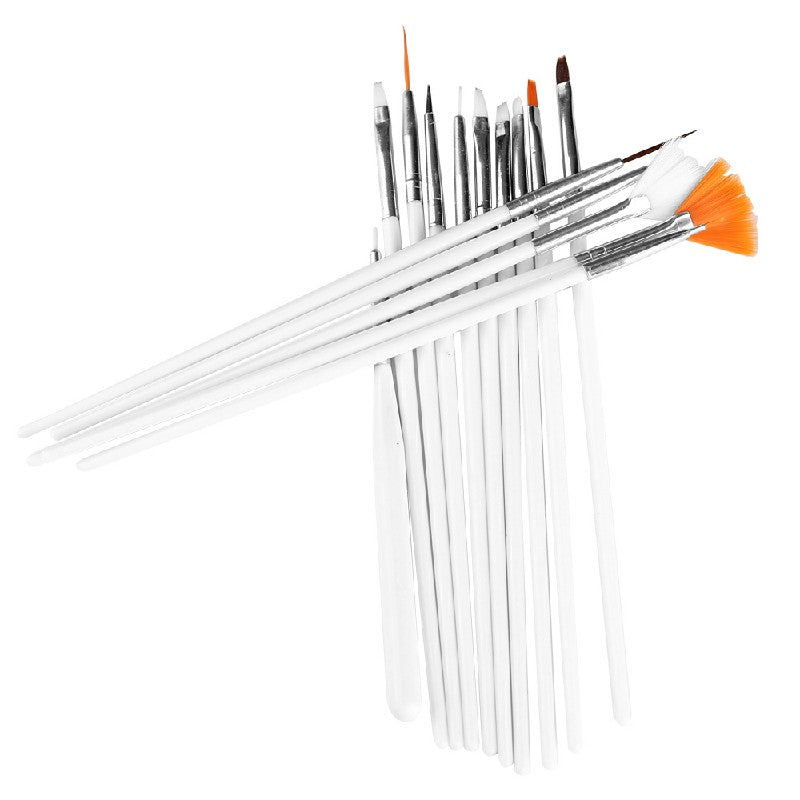 15 pcs Artist Painting Brushes Set Acrylic Oil Watercolour Painting Craft Art - White