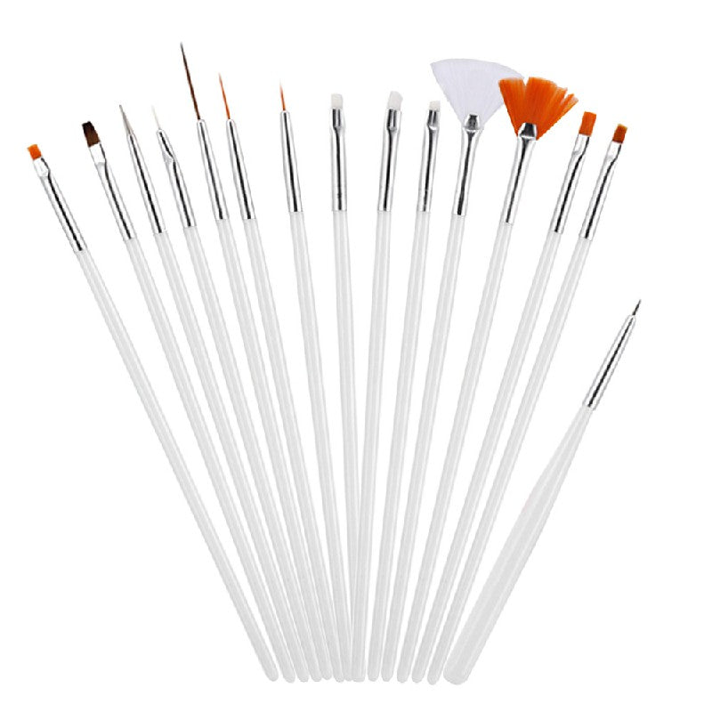 15 pcs Artist Painting Brushes Set Acrylic Oil Watercolour Painting Craft Art - Black