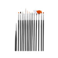 15 pcs Artist Painting Brushes Set Acrylic Oil Watercolour Painting Craft Art - Black