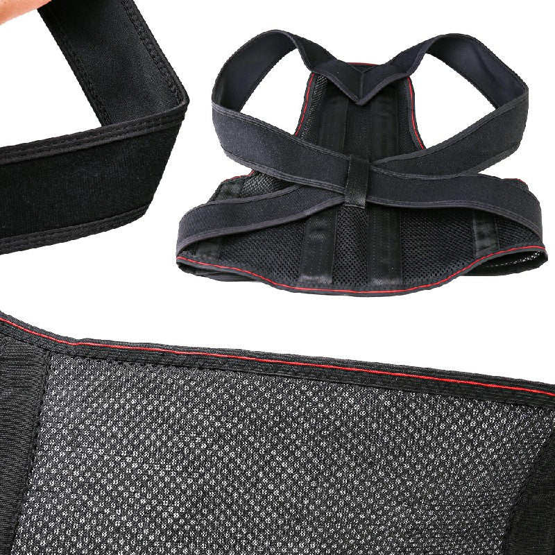 Posture Corrector Brace Women Men Full Back Support Clavicle Shoulder Belt - L