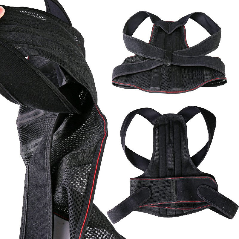 Posture Corrector Brace Women Men Full Back Support Clavicle Shoulder Belt - L