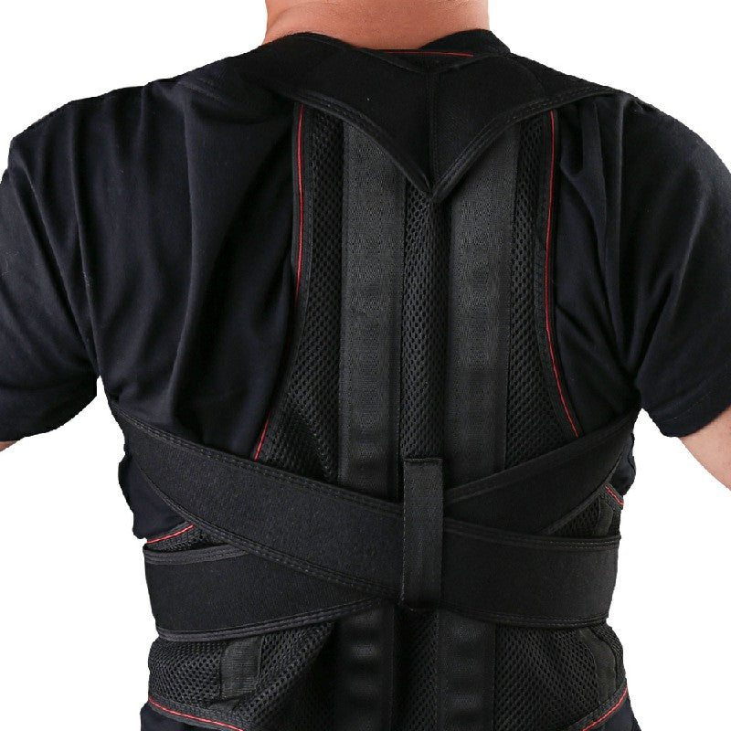 Posture Corrector Brace Women Men Full Back Support Clavicle Shoulder Belt - L