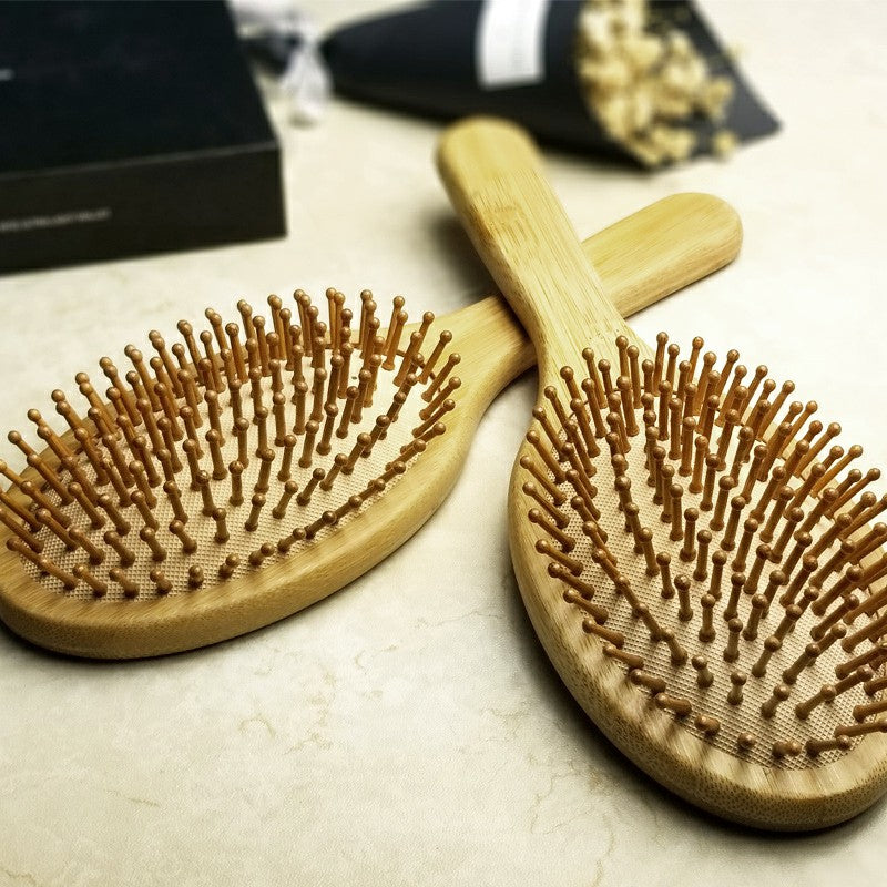 Massage Bamboo Comb Hair Vent Brushes Hair Care Combs - Oval