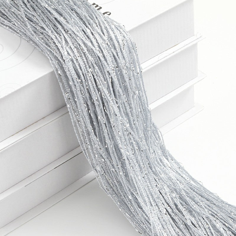 String Curtains Net Fringe Blind Panel Door Tassel Fly Screen Windows Divider 100x200cm - Gray