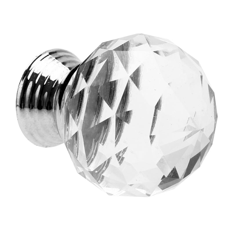 Crystal Cut Glass Circle Ball Drawer Cupboard Pulls Passage Door Knobs