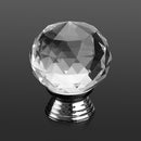 Crystal Cut Glass Circle Ball Drawer Cupboard Pulls Passage Door Knobs