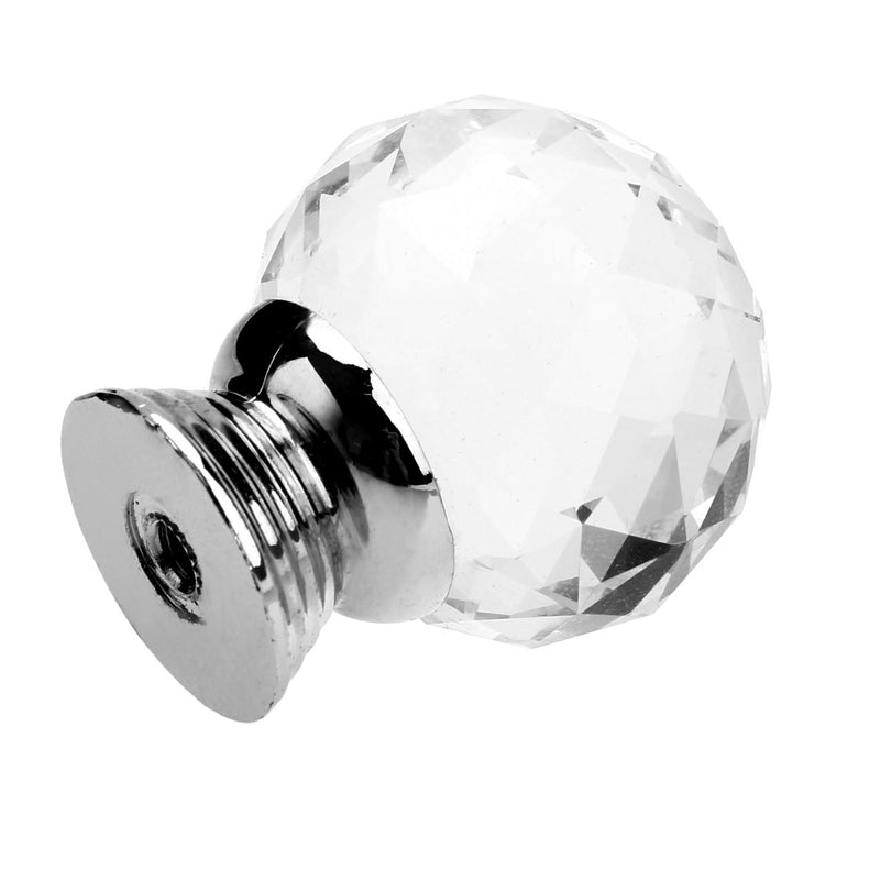 Crystal Cut Glass Circle Ball Drawer Cupboard Pulls Passage Door Knobs