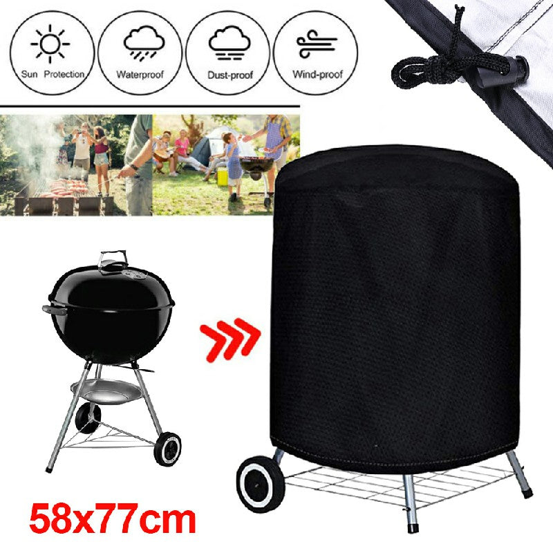 BBQ Cover Kettle Heavy Duty Waterproof Gas Barbeque Grill Garden Protector - 62x105cm