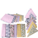 5pcs 50x50cm Cotton Fabric Assorted Pre-Cut Fat Quarters Bundle DIY Decor - Purple