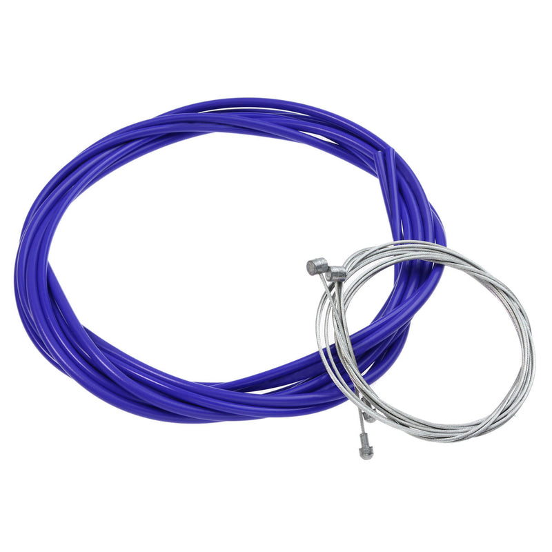 Bike Bicycle Complete Front and Rear Inner Outer Gear Brake Wire Cable Kit - Blue