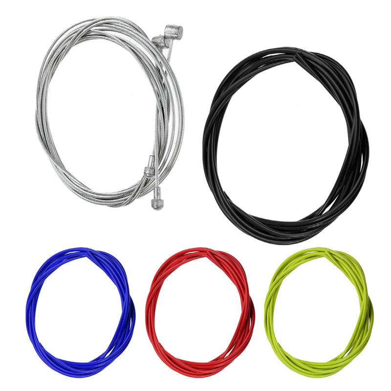 Bike Bicycle Complete Front and Rear Inner Outer Gear Brake Wire Cable Kit - White