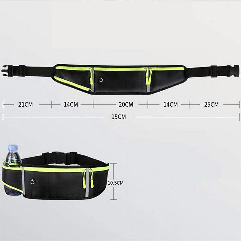 Holder Bag Waterproof Running Pouch Belt Waist Pack Fanny Pack for Bottle - Black