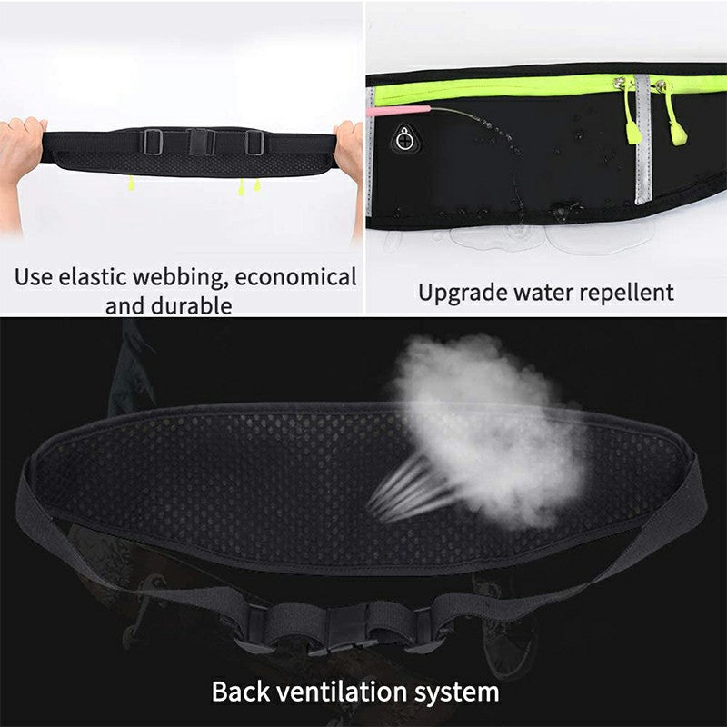 Holder Bag Waterproof Running Pouch Belt Waist Pack Fanny Pack for Bottle - Blue