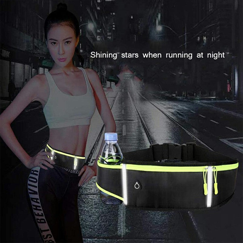 Holder Bag Waterproof Running Pouch Belt Waist Pack Fanny Pack for Bottle - Green