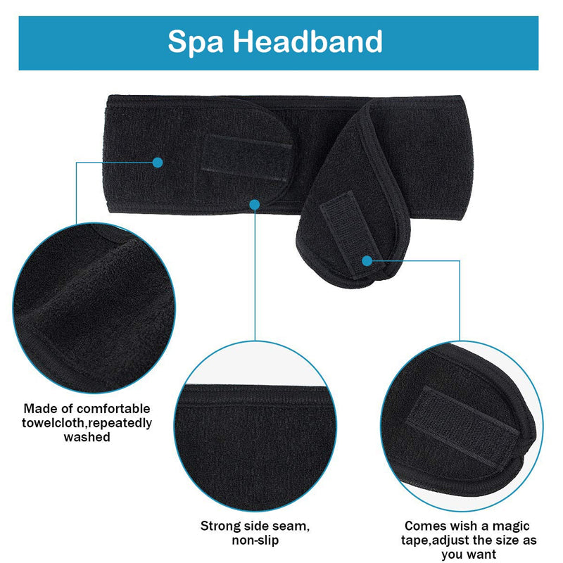 Spa Makeup Yoga Sports Headband Washing Face Hair Hood Sweat-absorbent Turban  - Grey