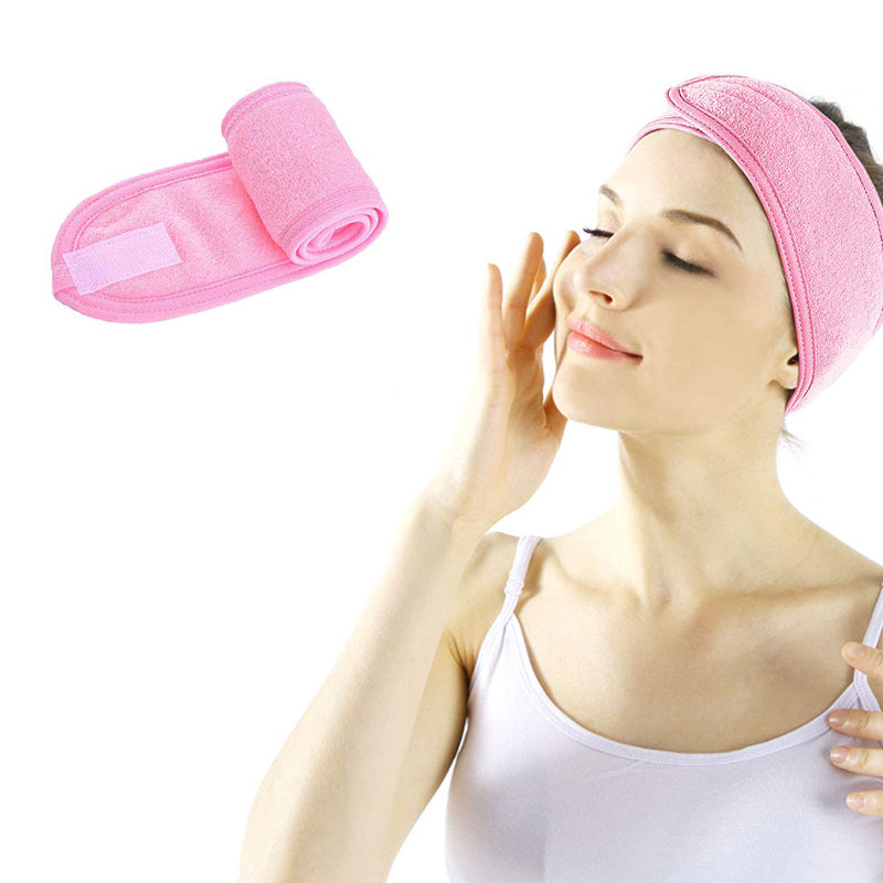 Spa Makeup Yoga Sports Headband Washing Face Hair Hood Sweat-absorbent Turban  - Pink