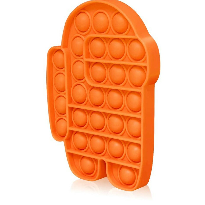 Pop it Fidget Board Among Us Pop it Easy Carry Durable and Fun - Orange