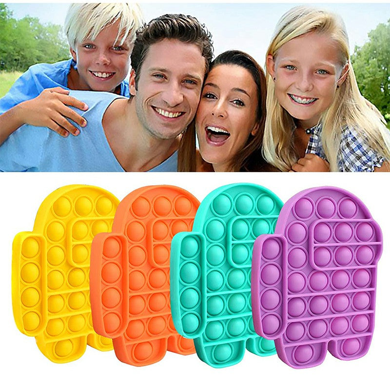 Pop it Fidget Board Among Us Pop it Easy Carry Durable and Fun - Yellow