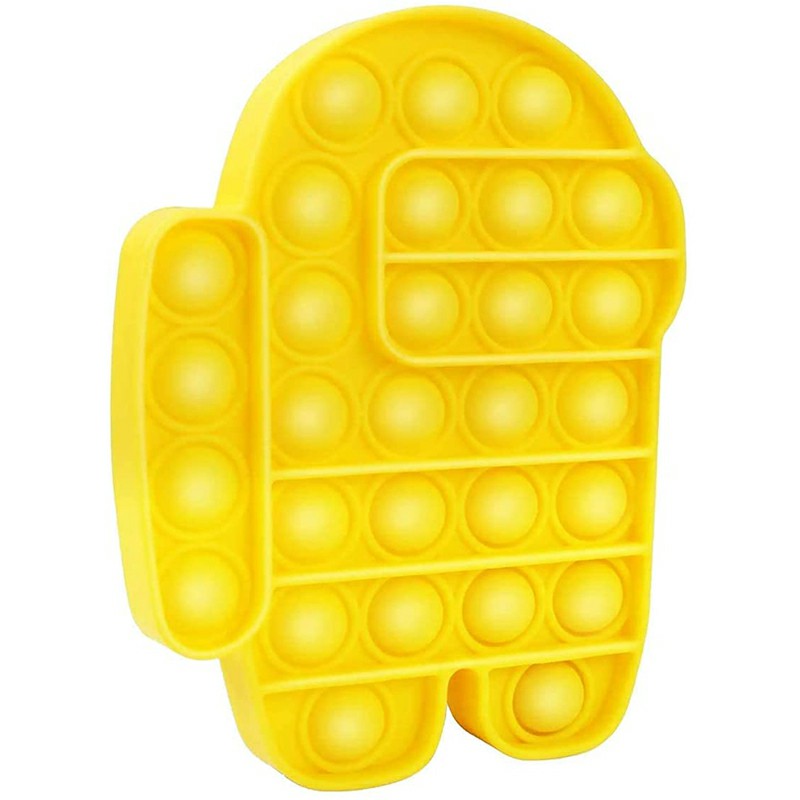 Pop it Fidget Board Among Us Pop it Easy Carry Durable and Fun - Yellow